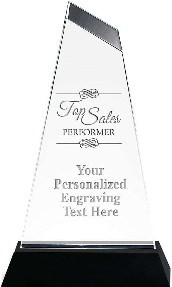 Personalized Corporate Award, 8" H Engraved Emperor Acrylic Trophy