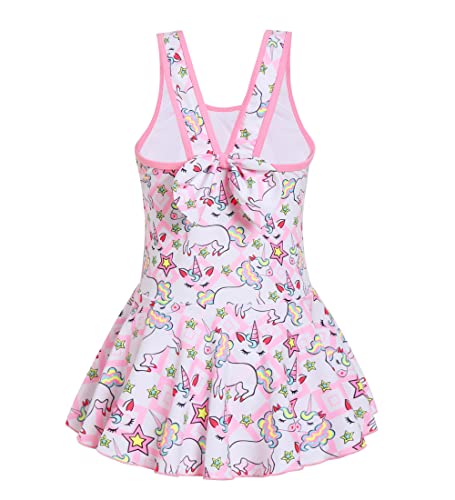 Image of Girls One Piece Unicorn Swimsuit Mermaid Swimwear Rainbow Bathing Suit
