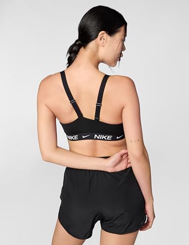 Nike Women's Indy Medium Suppport Padded Adjustable Sports Bra, Black/White, Medium3