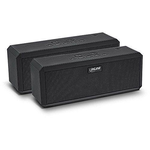 Preisvergleich Produktbild Inline WOOME 2 - True Wireless Stereo Bluetooth Lautsprecher, Doppelpack Schwarz
