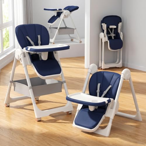 Image of StarAndDaisy Galaxy Star High Chair for Baby 6 Months to 5 Years / 6 in 1 Baby Feeding Chair with 7 Level Height Adjustment / 3 Mode Seat Adjustment /Baby High Chair with One Click Fold