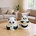 COHEALI 10 Layers Cartoon Panda Russian Nesting Dolls Wooden Nesting Toys for Kids Home Decoration 4.33 Inch Collectible Craft