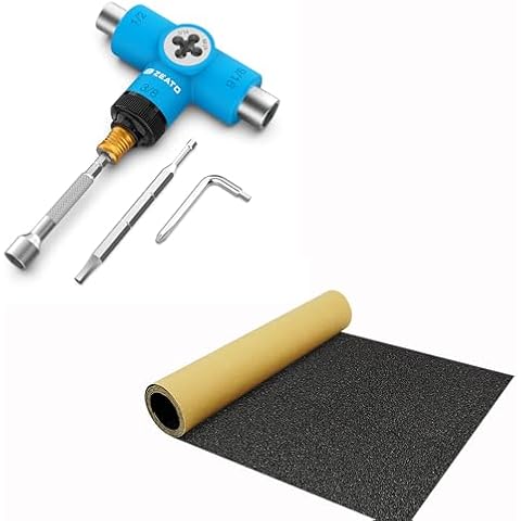 Zeato Multi-Function Skatboard Tool and Grip Tape Sandpaper Sheet Cover