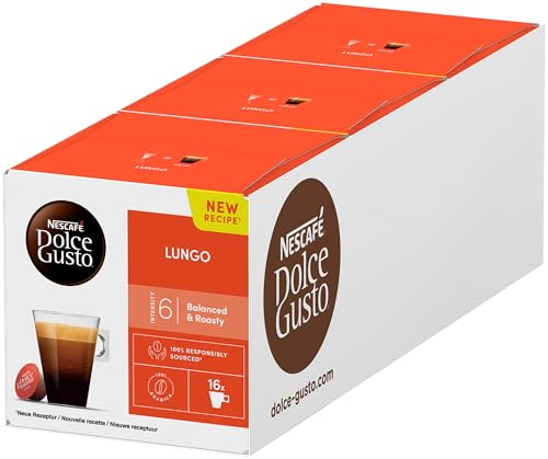 Nescafé Dolce Gusto Cápsulas Lungo - 48 Piezas (3 x 16 Cápsulas)
