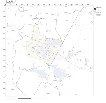 ZIP Code Wall Map of Rock Hill, NY ZIP Code Map Laminated: Amazon.com ...