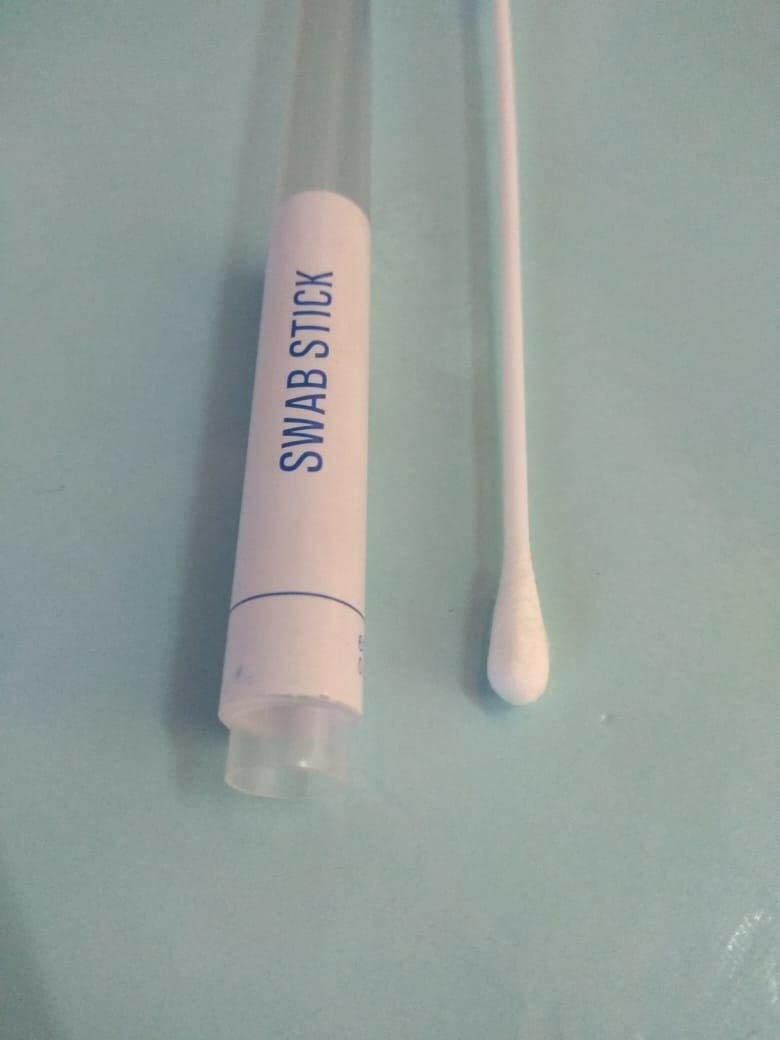 Varillas de hisopo esterilizadas de madera en tubos de plástico (paquete de 200)