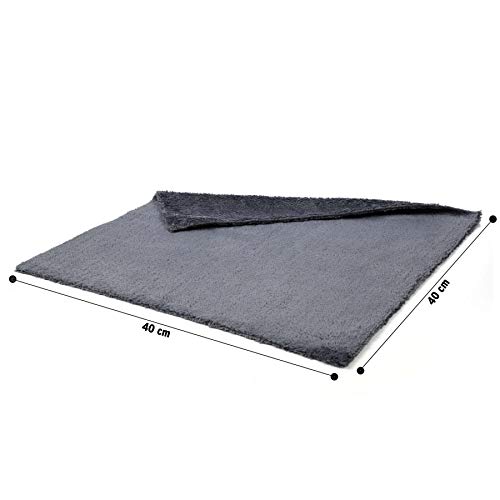 ACS 3000 Premium Poliertücher 5er Set aus ultraweichen Mikrofasern, grau Laser-Edge’, 40 x 40 cm, 400 GSM