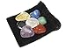 Zentron Crystal Collection Seven Stones Gemstone Chakra Set with Velvet Pouch Amethyst Carnelian Citrine Sodalite Green Aventurine Hematite Clear Quartz (Tumbled)