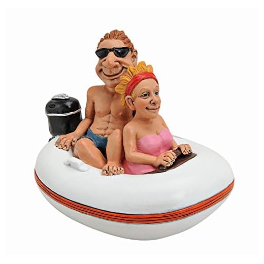 Topshop24you Wunderschöne große Box, Box, Urlaubskassenpaar in Dinghy aus Polyresin.
