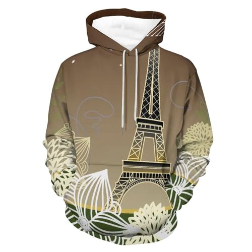 Sweatshirt Tour de Paris pull à capuche unisexe confortable taille S