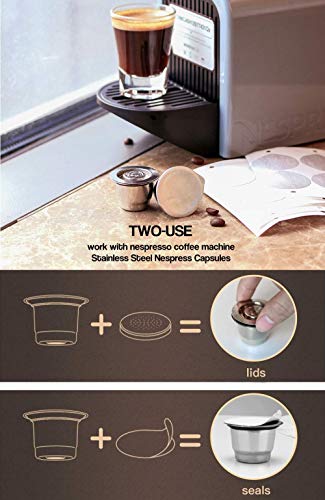 I Cafilas Refillable Capsules Stainless Steel Reusable Espresso Coffee Pods Compatible With Nespresso Originalline Brewers,I Cafilas Reusable Capsules With Coffee Tamper（1 Pod+1 Tamper） #TOP1