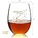 HOHY Aquarius Zodiac Stemless Wine Glass 20 Oz, Aquarius Zodiac Birthday Horoscope Gifts for Women, Wine Glass Astrology Constellation Christmas Gifts for Women, Constellation Wine Glasses Golden