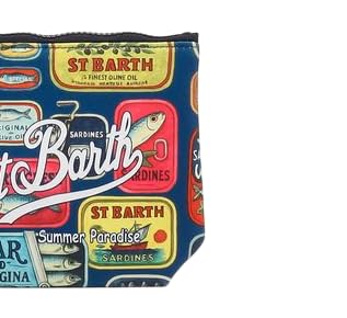 Saint Barth MC2 POCHETTE ALINE IN SCUBA CON STAMPA SARDINE TIN