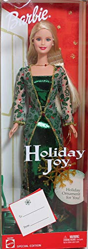 Glamorous Christmas Barbie vestito con un abito lungo verde scintillante festivo.