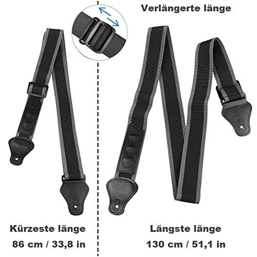 Sangle de Guitare, Sangle Guitare Réglables avec extrémités en cuir, avec 10 Médiators, 1 Bouton de Sangle, 2 Bouton… - Les Beatles, Paul McCartney, John Lennon, RIngo Starr, George Harrison Sangle de Guitare, Sangle Guitare Réglables avec extrémités en cuir, avec 10 Médiators, 1 Bouton de Sangle, 2 Bouton… – Image 4