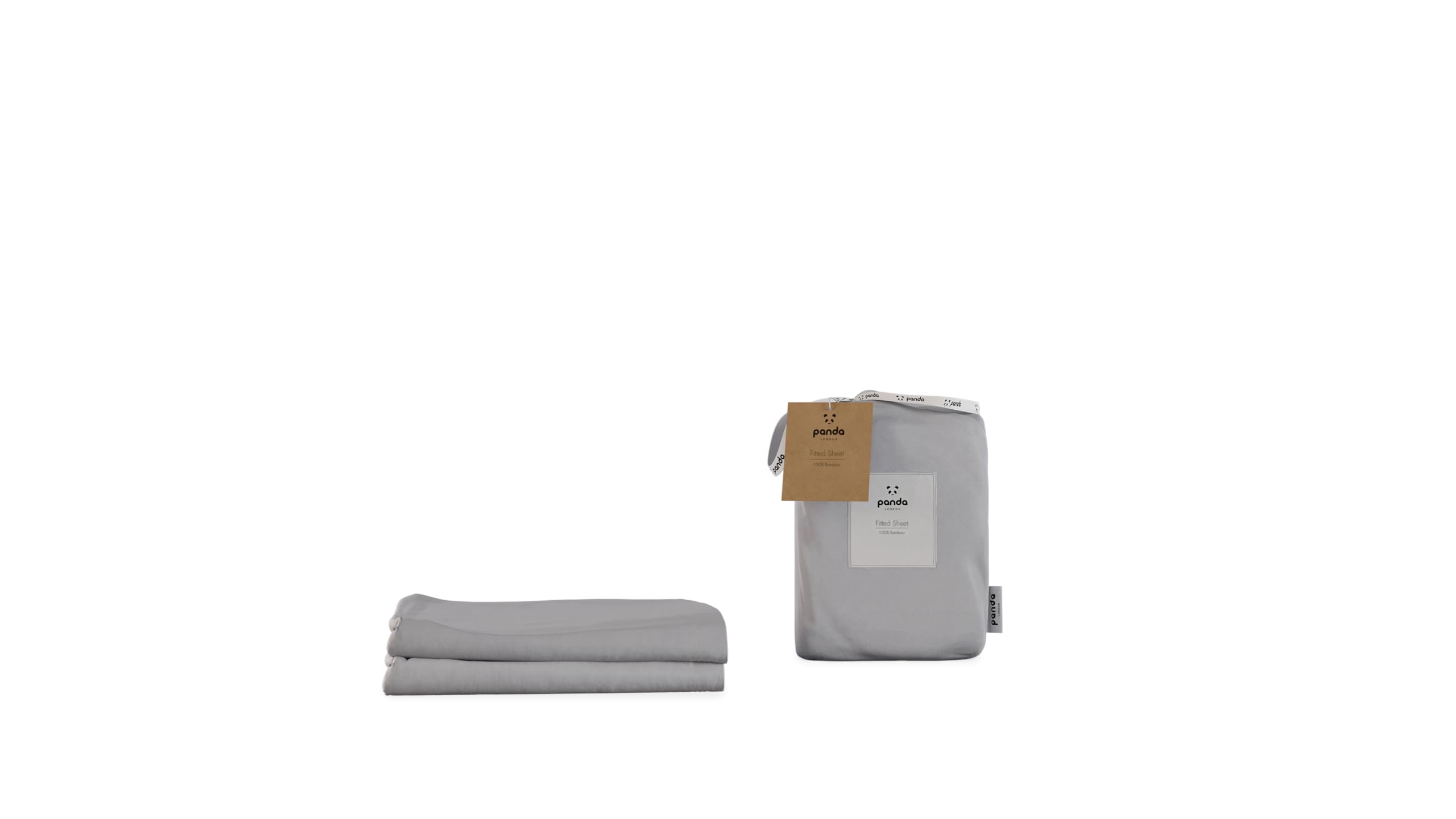 100% Bamboo Bedding Fitted Sheet | EU King - Quiet Grey