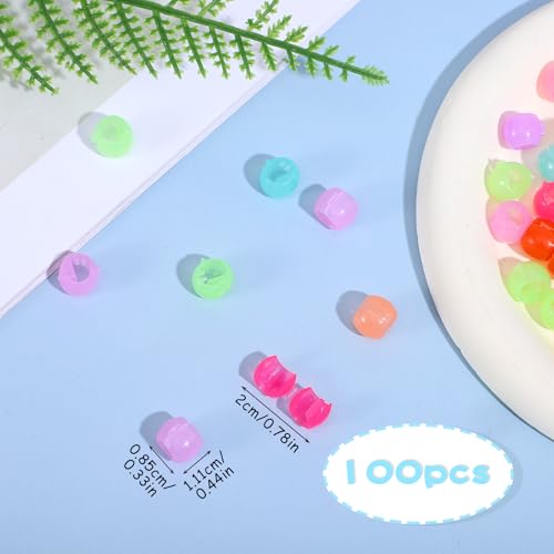 Pinzas mini para cabello, 100 unidades colores jelly miniatura 2