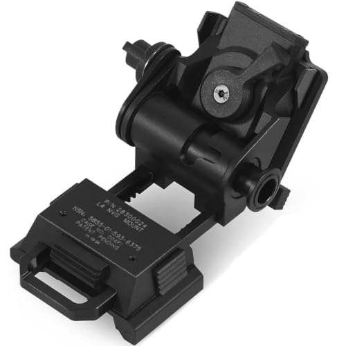 AlloTemlass Tactical Helmet NVG Mount L4G24 | Dual-Mode Operation, Quick-Release & Tilt Adjust | Fits PVS-15/18, GPNVG18 | Easy Install on Fast/MICH/EX Helmets (Nylon)