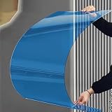 GJMSSMY Tenda Parasole Blu per Porte e finestre, 122x202 cm - Copertura per Patio Esterno, Protezione da Pioggia, Neve, Raggi UV e Sole, con Telo Traforato, Ideale per Porta d'ingresso e Giardino.