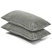 Produktbild CelinaTex 2er Set Kissenbezug 40x80 cm Doppelpack Coral Fleece Kissenhülle, Kopfkissenbezug Kissen Überzug Comfortable Silber 5001331
