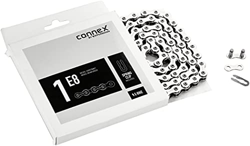 Connex Ketten E-Bike Kette 1E8, verstärkte Ausführung, Breite Nabenschaltungskette, 132 Glieder, Silber, Standardgröße, CO-1E8