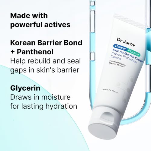 Image of Dr.Jart+ Power Derma Barrier Korean Face Cream | Korean Skin Barrier Moisturizer with Panthenol | Korean Skin Care, 2.71 Fl Oz