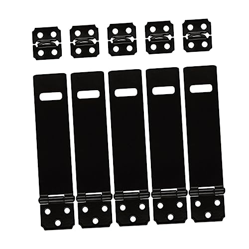 CIYODO Cabinet Door Locks 5pc Iron Padlock Hasp Door Clasp Concealed Screws Security Latch