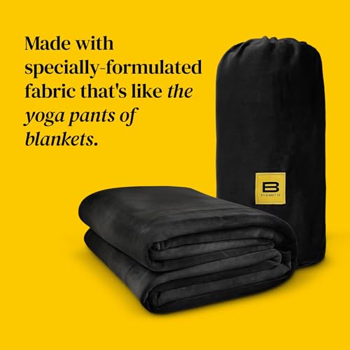 Big Blanket Co Original Stretch Black | 10 x 10 Extra Large Blanket | 100 Square Feet | Soft, Giant Throw Blanket That Fits The Whole Family | The Best, Biggest Blanket of 2025