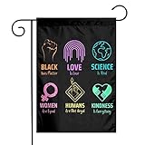 In This House We Believe Garden Flag For Outside, Double Sided BLM Lawn Sign, NO Human Being is...