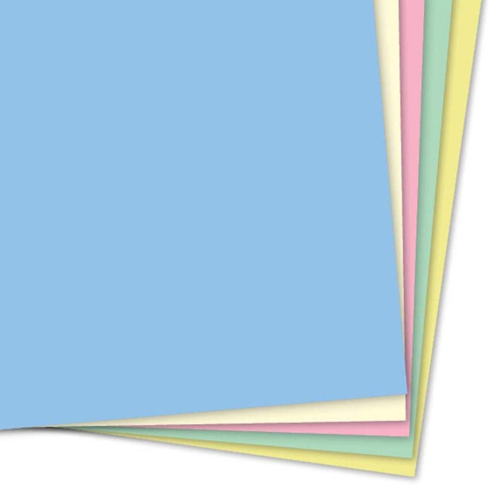 Bcreativetolearn Yellow,Blue,Green,Pink A4 Pastel Colour Card Pack 30 Sheets 5 Colours Light Coloured Card 160Gsm Easter Craft Card
