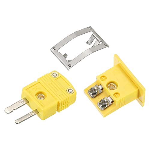 Connecteur thermocouple K Meccanixity mini prise mâle montage panneau 220°C