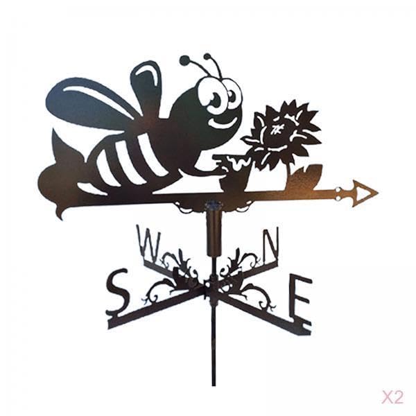 2PCS Weather Vane Farm Bee Weather Vane Wind Direction Indicator |Home & Garden | Yard, Garden & Outdoor Living | Garden D?©cor | Weathervanes