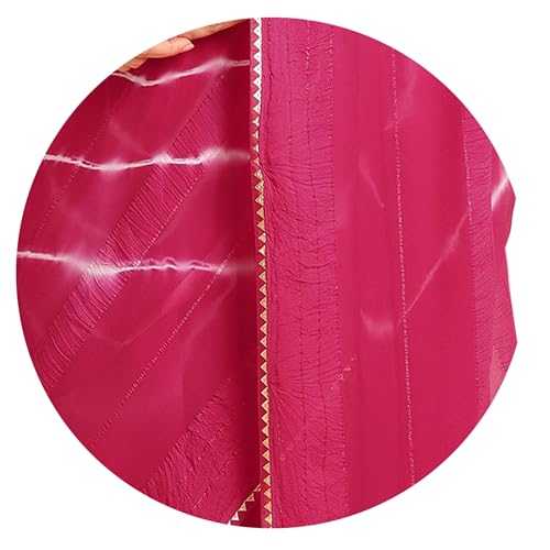 Image of MIRCHI FASHION Women Saree Shibori Print Chiffon | Elegant Festive and Functional Sari for All-Day Comfort with Matching Blouse