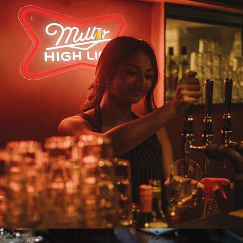 Image of Beer Neon Sign for Wall Decor Beer LED Neon Lights for Home Bar Man Cave Garage Pub Bar Party Game Room Hotel Bedroom Birthday Gifts USB Powered