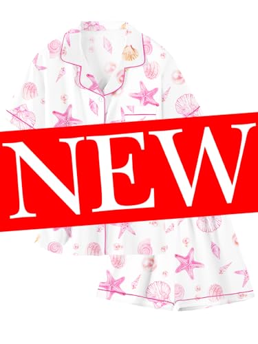 Image of Schbbbta Women Pajamas Set, 2 Pieces Satin Silk Button Down Pjs Short Sleeve Outfits Loungewear