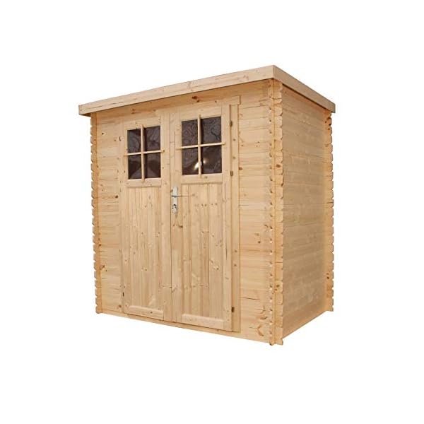 TIMBELA M311F+M311G Holzhaus Gartenhaus - Gartenschuppen Holz mit Boden Imprägnierte B204xL142xH200 cm/ 2,22 m2…