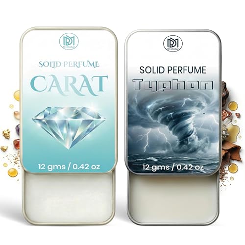 Image of Dr.Mashur Solid Perfume |Typhon&Carat Alcohol Free Wax Perfume Balm, Long Lasting | Pocket Tin 12g, Pack Of 2| Non Greasy Smooth Glide, Travel Friendly Men And Women