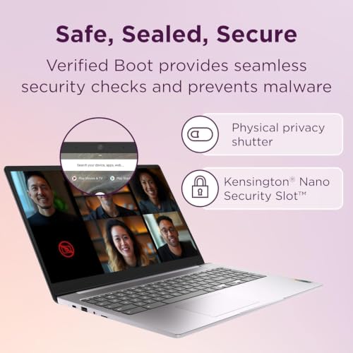 Image of Lenovo IdeaPad 3i Slim Chromebook (15.6 inch FHD, 4GB RAM, 64GB eMMC + 64GB SD Card, Intel Celeron N4500) for Home, Students & Everyday Use, Anti-Glare, 10-Hr Long Battery Life, Chrome OS (Renewed)