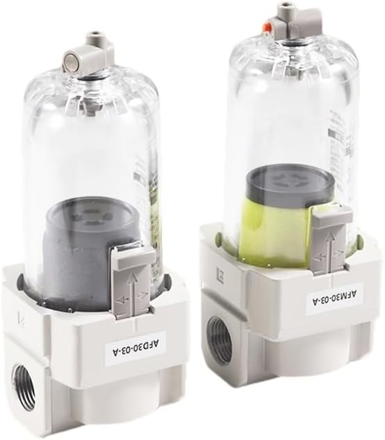 AF/AFD/AFM20/30/40-M5/02/03/04 Air High-Rrecision Oil-Water Separation Filter Filtration Precision 0.01μm 0.3μm (Color : AFD40-04)