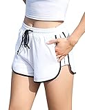 【Pantalones cortos mujer deporte】 Este pantalón corto casual muy suave y cómodo de llevar, absorbente, transpirable, perfecto para el verano.