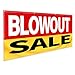 HunnmingRe 2x6 Feet Blowout Sale Fabric Clearance Store Sale Sign Reusable Large Advertising Banner with Metal Grommets Polyester Banner for Indoor Outdoor Hang Business Shops