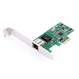 Qtqgoitem 1000Mbps Gigabit Ethernet Lan PCI-E Express Card for Windows Linux (model: f06 7a1 3df 93e 70b)