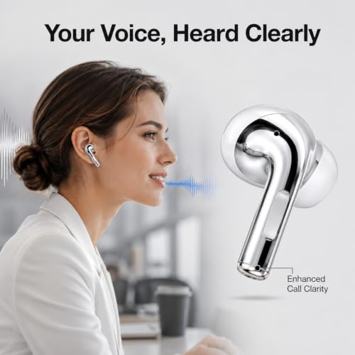 NEOWAVE New-Supreme-White Bluetooth 5.3 Earbuds, White - Image 4