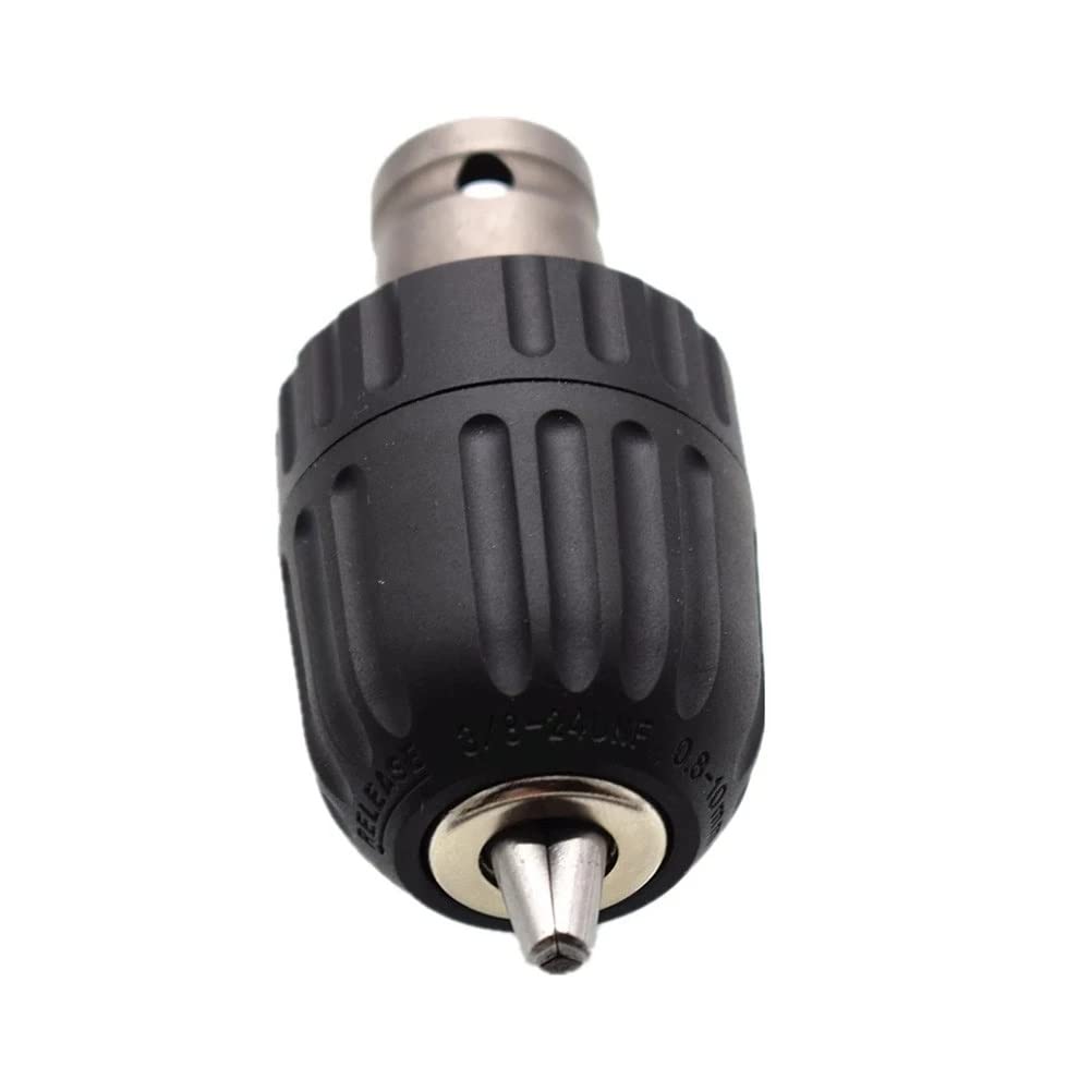 WolFum Adaptador de enchufe cuadrado de 1/2 pulgada 0.8-10 mm portabrocas sin llave 3/8-24UNF adaptador de broca de rosca para taladro de impacto de 1050 W autobloqueo WolFum