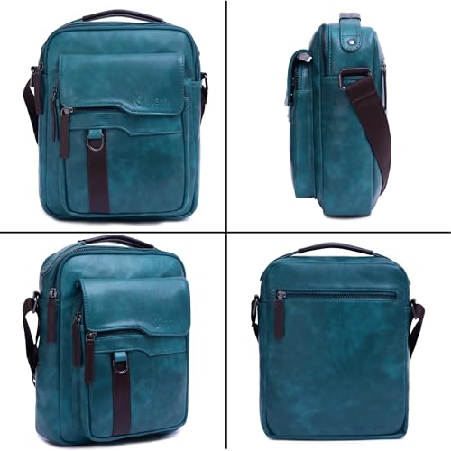 Image of VISMIINTREND Leather Sling Bag for Men Travel | Side Shoulder Messenger Bag for Man | Fits 10 inch ipad | Corporate Gifts for Men | Birthday Gift for Husband /Father | Premium