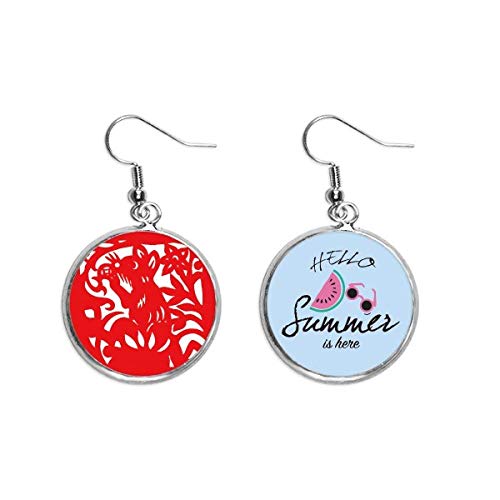 Pendientes de sandía ligeros que no pesan para lucir el signo de la rata este verano