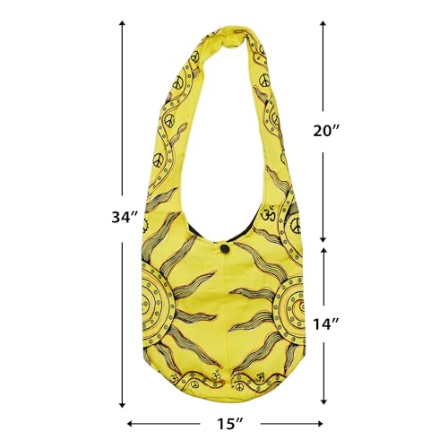 Image of Mandala Crafts Hippie Bag, Large Boho Hobo Purse for Women, Crossbody Shoulder Sling Bags for Indie Style Bohemian Accessory