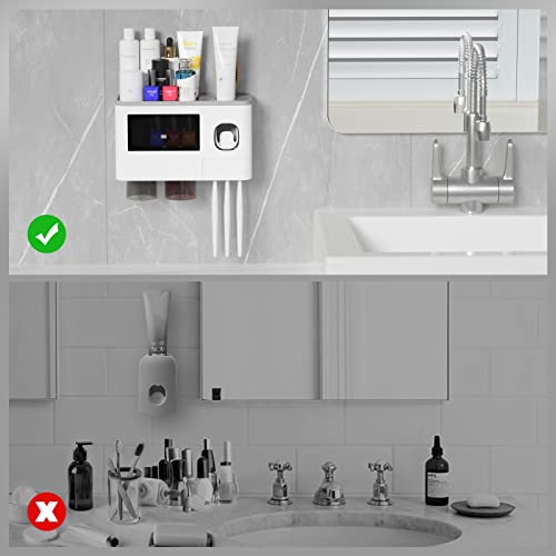 Eagmak Toothbrush Holder Wall Mounted, Eagmak Automatic Toothpaste Dispenser Squeezer Kit thumb #3