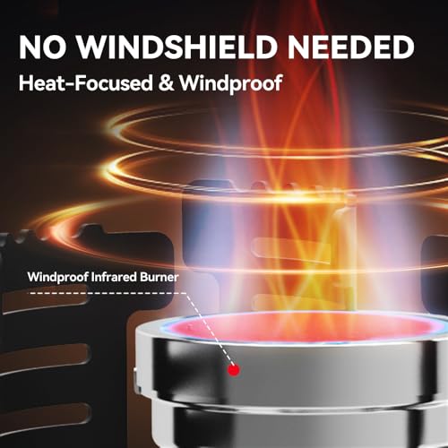 REDSUN FD2 Portable Infrared Camping Stove - Ultra Compact & Wind-Resistant 3.0kW Backpacking Burner for Hiking, Picnics & Outdoor Adventures - Image 4