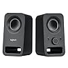 Logitech Altavoces multimedia Z150 con sonido estéreo para múltiples dispositivos, color negro (renovado)